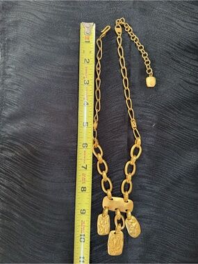 Vtg LCI Gold-Tone Charm Necklace Statement Coastal Women Jewelry